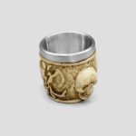 شات اسکلتی داخل استیل مدل 2Skull رنگ استخوانی کد Frh-165d5 - Image 2