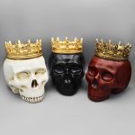 مجسمه جمجمه مدل پادشاه مدل King Maya کد Psdc265 زرشکی