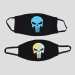 114 ماسک بلک لایت طرح پانیشر The Punisher کد Pmblk122 آبی