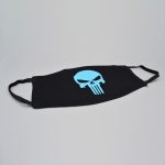 114 ماسک بلک لایت طرح پانیشر The Punisher کد Pmblk122 آبی سه رخ