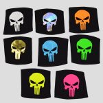 114 ماسک بلک لایت طرح پانیشر The Punisher کد Pmblk122