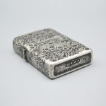 فندک اسکلتی طرح زیپو مدل جمجمه نقره ای کد Stls349