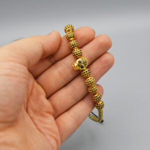 دستبند اسکلتی طلایی کد Stdt419