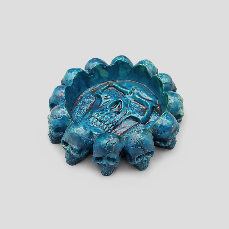 2956- زیرسیگاری گرد طرح جمجمه مدل 13Skulls زیرسیگاری گرد طرح جمجمه مدل 13Skulls کد Dnl515 (سنگین و تو پر) - Image 1