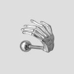 پیرسینگ اسکلتی طرح دست باز کد Hsn-360d1 - Image 5