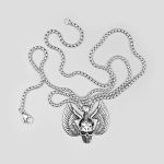 پلاک و گردنبند اسکلتی استیل بالدار کد Njd-394d1 - Image 2