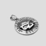 پلاک و گردنبند اسکلتی استیل جمجمه هارلی دیویدسون مدل Circle-1903 کد Njd-297d1 - Image 2