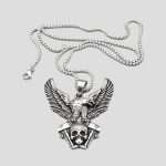 پلاک و گردنبند اسکلتی استیل طرح عقاب هارلی دیویدسون کد Njd-630d1 - Image 2