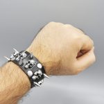 دستبند چرمی اسکلتی اسپایک‌دار کد Njd758 - Image 4