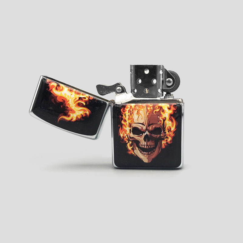 16765-فندک اسکلتی طرح زیپو مدل Fire Skull کد Flc878 (1) فندک اسکلتی طرح زیپو مدل Fire Skull کد Flc878 - Image 1