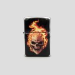 فندک اسکلتی طرح زیپو مدل Fire Skull کد Flc878 - Image 2
