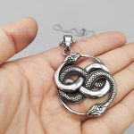 پلاک و گردنبند استیل طرح مار مدل 2Snakes کد Njd-803d2 - Image 5
