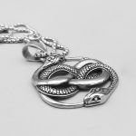 پلاک و گردنبند استیل طرح مار مدل 2Snakes کد Njd-803d2 - Image 3