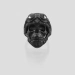انگشتر طرح جمجمه موتورسوار مشکی مدل Biker کد Vns064 - Image 4