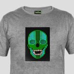 برچسب تیشرت اکولایزر اسکلتی مدل Green Skull کد Shy-981d6
