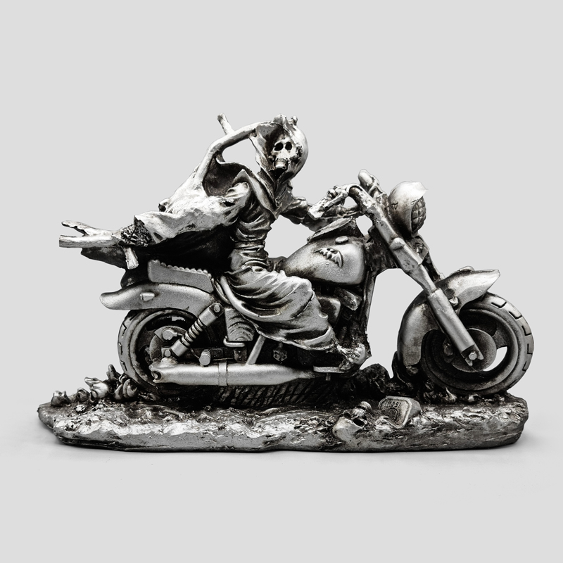 24335-مجسمه اسکلتی مدل Ghost Rider رنگ نقره ای (1) مجسمه اسکلتی مدل Ghost Rider رنگ نقره ای کد Afn393 - Image 1