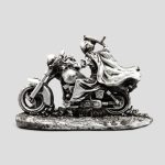 مجسمه اسکلتی مدل Ghost Rider رنگ نقره ای کد Afn393 - Image 2