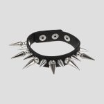 دستبند چرمی اسپایک‌دار (1.3-2.5 سانتیمتری) مدل 1Line کد Njd-890d9