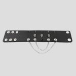 دستبند چرمی اسپایک‌دار (۱.۳ سانتیمتری) زنجیردار طرح صلیب کد Njd-945d2 - Image 7