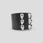 دستبند چرمی اسکلتی مدل 3Line Skulls کد Njd-105d2 - Image 4