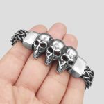 دستبند کارتیر اسکلت مدل 3Skulls کد Njd-429d2 - Image 7