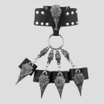 دستبند انگشتری اسکلتی طرح جمجمه کلاغ وایکینگی کد Njd-535d1 - Image 2