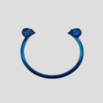 دستبند طرح جمجمه مدل Blue Gems کد Vns-419d5 - Image 3