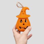 فانوس چراغ دار اسکلتی طرح کدو هالووین کد Dbm-375d5 - Image 5