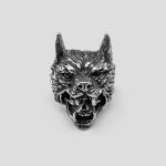 انگشتر طرح جمجمه سرخپوست مدل Wolf Warrior کد Njd938 - Image 3