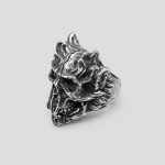 انگشتر اسکلت مدل Flaming Skull کد Njd696 - Image 5