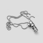 پلاک و گردنبند اسکلتی استیل طرح فشنگ کد Fsi-549d6 - Image 3
