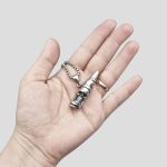 پلاک و گردنبند اسکلتی استیل طرح فشنگ کد Fsi-549d6 - Image 4