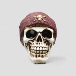 مجسمه جمجمه کلاه بافت مدل Coloured Hat رنگ استخوانی کد Khk814 - Image 4