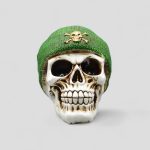 مجسمه جمجمه کلاه بافت مدل Coloured Hat رنگ استخوانی کد Khk814 - Image 3