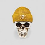 مجسمه جمجمه کلاه بافت مدل Coloured Hat رنگ استخوانی کد Khk814 - Image 8