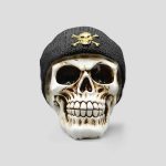 مجسمه جمجمه کلاه بافت مدل Coloured Hat رنگ استخوانی کد Khk814 - Image 5