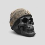 مجسمه جمجمه کلاه بافت مدل Black Skull کد Khk814