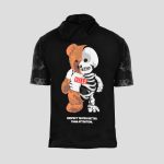 تیشرت کلاهدار اسکلتی مدل Teddy Skeleton کد Spl-607d4 - Image 2