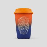 ماگ اسکلتی دو رنگ مدل White Skull کد Glk-180d3