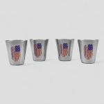 ست قمقمه کتابی جیبی و شات اسکلتی مدل USA Flag کد Sdt-129d11 - Image 4