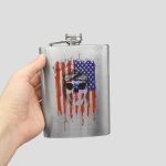 ست قمقمه کتابی جیبی و شات اسکلتی مدل USA Flag کد Sdt-129d11 - Image 8