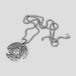 پلاک و گردنبند طرح تبر وایکینگ مدل Valknut کد Njd-070d4 - Image 2