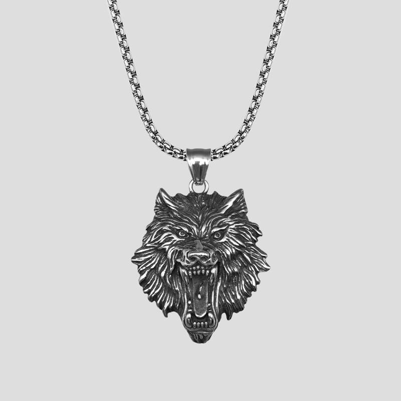 40119- گردنبند استیل طرح کله گرگ مدل Angry Wolf (1) پلاک و گردنبند استیل طرح کله گرگ مدل Angry Wolf کد Njd-070d7 - Image 1