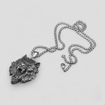 پلاک و گردنبند استیل طرح کله گرگ مدل Angry Wolf کد Njd-070d7 - Image 2