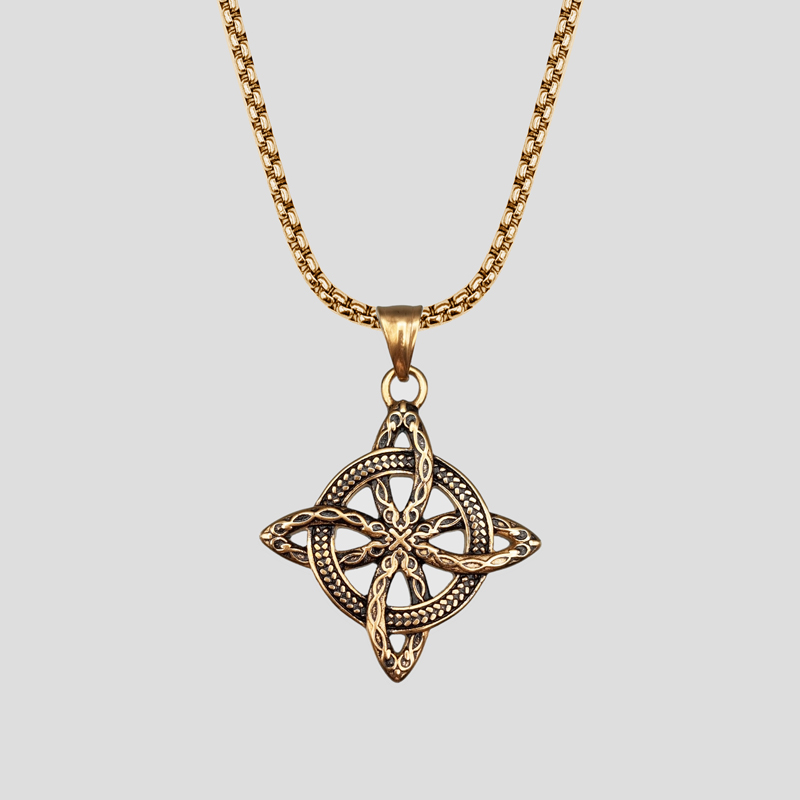 40170- گردنبند استیل گره سلتیک مدل Witches knot (1) پلاک و گردنبند استیل گره سلتیک مدل Witches Knot کد Njd-100d1 - Image 1