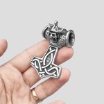 پلاک و گردنبند اسکلت استیل طرح لنگر وایکینگی کد Njd-100d3 - Image 4