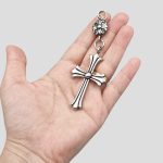 پلاک و گردنبند استیل صلیب مدل Chrome Hearts کد Njd-100d5 - Image 3