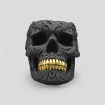 جاقلمی اسکلتی طرح جمجمه مدل Golden Teeth کد Emp076 - Image 2