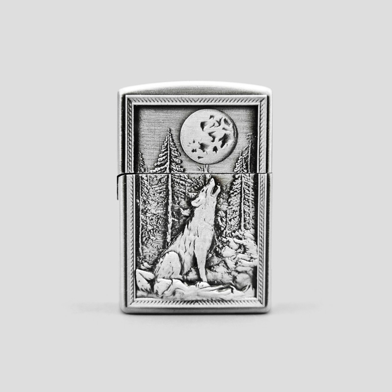 40685- فندک گازی طرح گرگ مدل Wolf and Moon (1) فندک گازی طرح گرگ مدل Wolf and Moon کد Ork-244d2 - Image 1