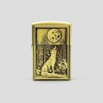 فندک گازی طرح گرگ مدل Wolf and Moon کد Ork-244d2 - Image 3